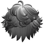 Fluffy Curly Messy Boy Hair (White & Black)