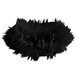 Fluffy Fur Black Scarf