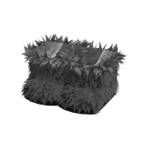 Fluffy Grey Fur Boots Y2K Gyaru