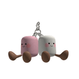 fluffy jellycat marshmallow plushie keychain