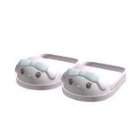 ♡ fluffy kawaii bunny blue slippers