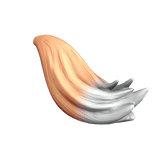 Fluffy Kawaii Fox Tail - Orange + White