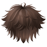 Fluffy Messy Anime Boy Hair Brown