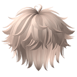 Fluffy Messy Anime Boy Hair Platinum