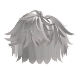 Fluffy Messy Emo White Hair