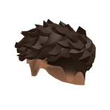 Fluffy Messy Fringe Brown Taper Fade Hair