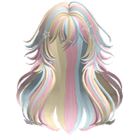 Fluffy Messy Wolfcut w/ Star Clips (Confetti)