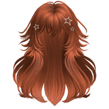 Fluffy Messy Wolfcut w/ Star Clips (Ginger)