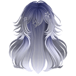 Fluffy Messy Wolfcut w/ Star Clips (Moonlight)