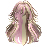 Fluffy Messy Wolfcut w/ Star Clips (Neapolitan)