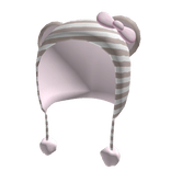  ♡ : fluffy striped winter hood (tan ver)