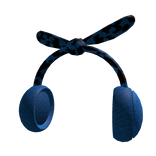 Fluffy two-tone earmuff (blue)