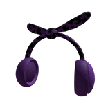 Fluffy two-tone earmuff (purple)