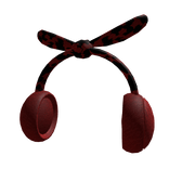 Fluffy two-tone earmuff (red)