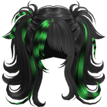 Fluffy White & Black Racoon Big Pigtails)