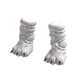 Fluffy White Cat Paw Boots