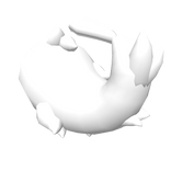 Fluffy White Slimeshifter Dragon Tail