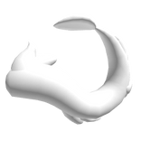 Fluffy White Slimeshifter Dragon Tail (Thin)