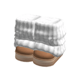 Fluffy Winter Boots w Doll Leg Warmers Brown White