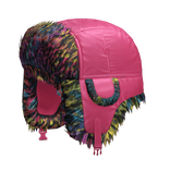 Fluffy Y2K Ushanka in Hot Pink (Scene Leopard Fur)