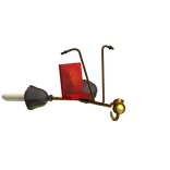 Flying Broom Wizard Witch Rusty Red