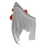 Folded Rose Wing (White/Right)