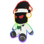 Foltyn plushie rainbow cartoony