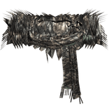 Forest Camo Grunge Fur Neck Chrome Scarf