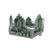 Forest White Gothic Chained 8-Bit Crown