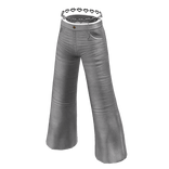 Forever21 Silver Heart Flared Denim Jeans White