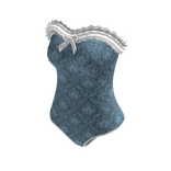 Forst Blue Lace Corset Bodysuit w/ Bow