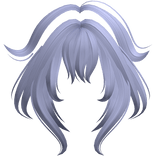 Fox Tips Anime Bangs Messy Ash Blue