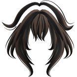 Fox Tips Anime Bangs Messy Black and Brown