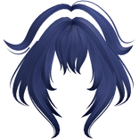 Fox Tips Anime Bangs Messy Blue