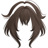 Fox Tips Anime Bangs Messy Brown