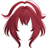 Fox Tips Anime Bangs Messy Red