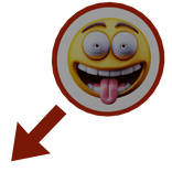 🤪Freaky Goofy Emoji Brainrot Meme Arrow Pointing 