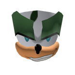 Freaky Green Bean Mask with Light Blue Eyes