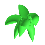 Freaky Light Green Bean Outline 