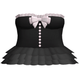 ♡ FREE : black + pink ballerina ruffle dress