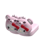 ꒰ ♡ FREE ꒱ cute pink bear slippers