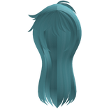 [ FREE ] Long Messy Anime Emo Hair In Dark Teal