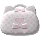♡: FREE : pink polka dot kitty bag