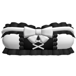 🤍 frilly dollette laced crop top white & black