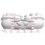 🤍 frilly dollette laced crop top white & pink