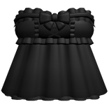 🤍 frilly dollette laced mini dress black