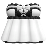 🤍 frilly dollette laced mini dress black & white