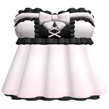 🤍 frilly dollette laced mini dress pink & black