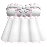 🤍 frilly dollette laced mini dress white & pink