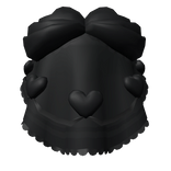Frilly Princess Heart Dress in Black